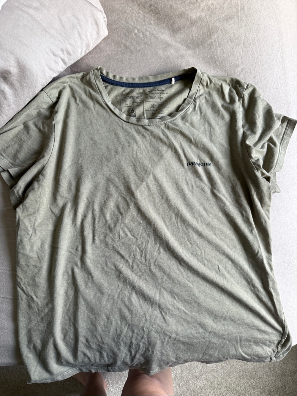 Patagonia Sage Green Short Sleeve Crewneck Tee